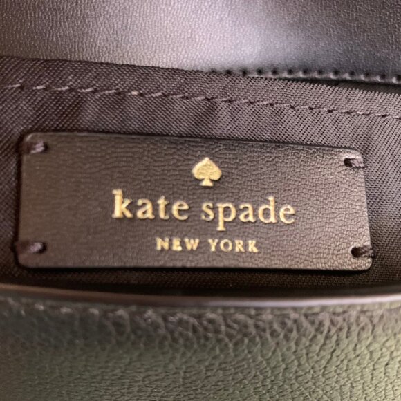 Kate Spade Black Pebbled Leather Flap Crossbody Small - Picture 9 of 11